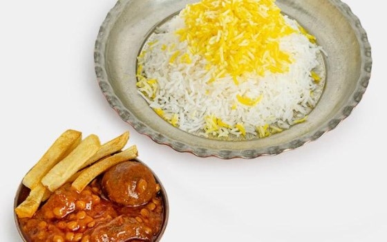 چلو قیمه سیب زمینی