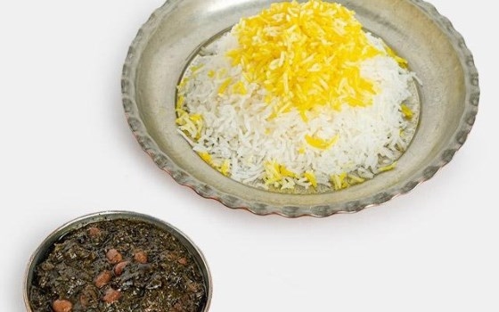 چلو قورمه سبزی